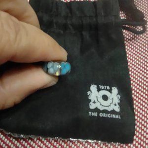 Trollbeads Light Blue Flowered Glass